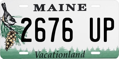 ME license plate 2676UP