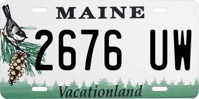 ME license plate 2676UW