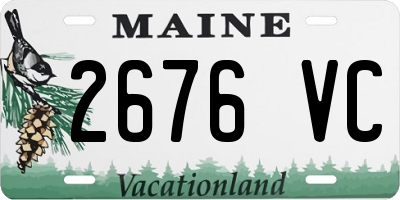 ME license plate 2676VC