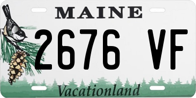 ME license plate 2676VF