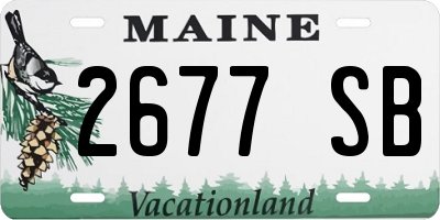 ME license plate 2677SB