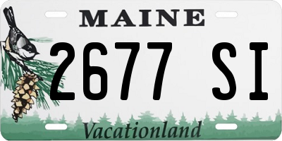 ME license plate 2677SI