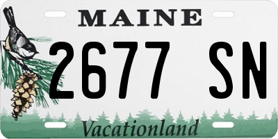 ME license plate 2677SN