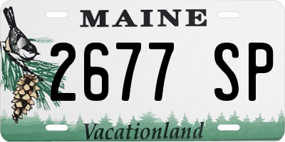 ME license plate 2677SP
