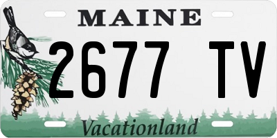 ME license plate 2677TV