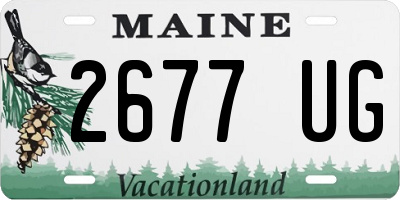 ME license plate 2677UG