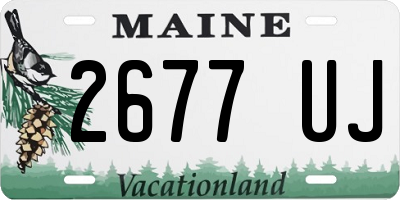 ME license plate 2677UJ