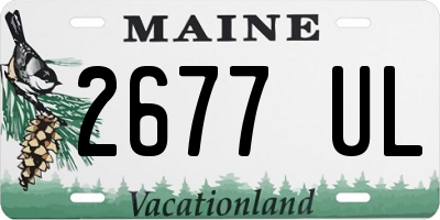 ME license plate 2677UL