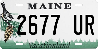 ME license plate 2677UR