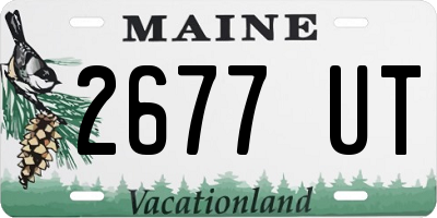 ME license plate 2677UT