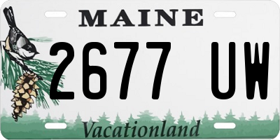 ME license plate 2677UW