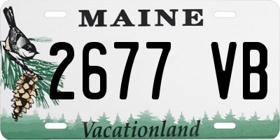 ME license plate 2677VB