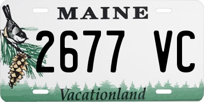 ME license plate 2677VC