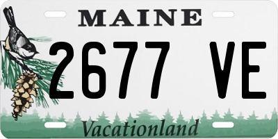 ME license plate 2677VE