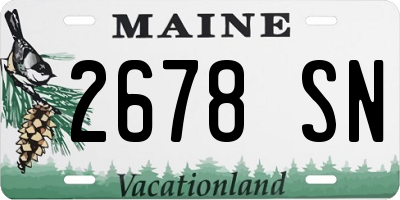 ME license plate 2678SN