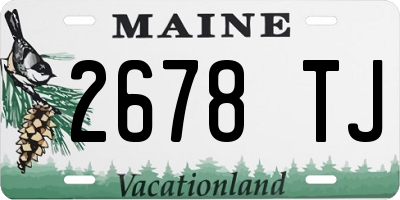 ME license plate 2678TJ