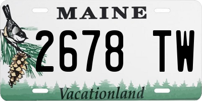 ME license plate 2678TW