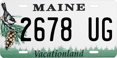 ME license plate 2678UG