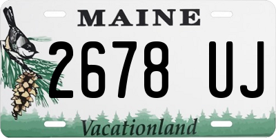 ME license plate 2678UJ