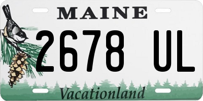 ME license plate 2678UL