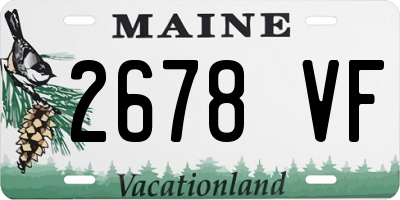 ME license plate 2678VF