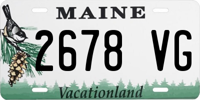 ME license plate 2678VG