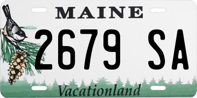 ME license plate 2679SA