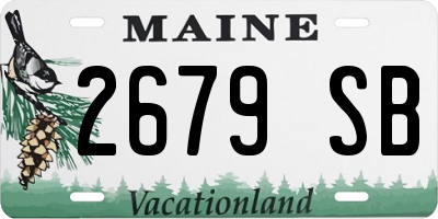 ME license plate 2679SB