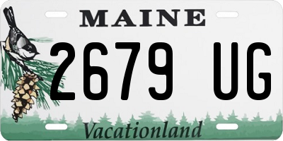 ME license plate 2679UG