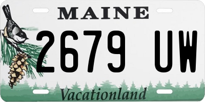 ME license plate 2679UW