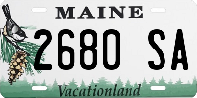 ME license plate 2680SA