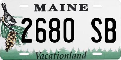 ME license plate 2680SB