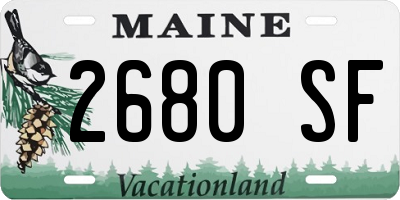 ME license plate 2680SF
