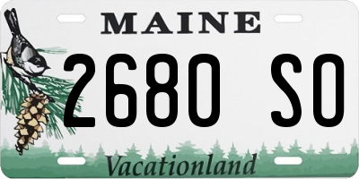ME license plate 2680SO