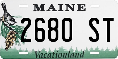 ME license plate 2680ST