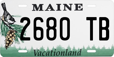 ME license plate 2680TB