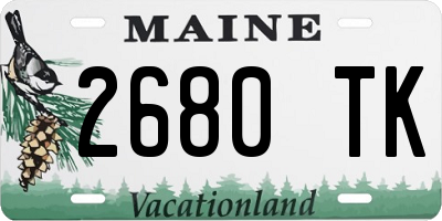 ME license plate 2680TK