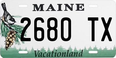 ME license plate 2680TX