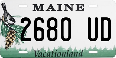 ME license plate 2680UD