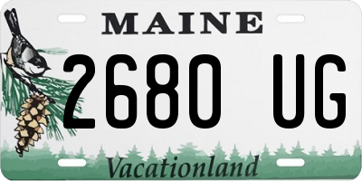 ME license plate 2680UG