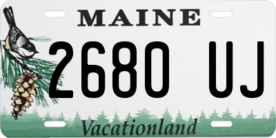ME license plate 2680UJ