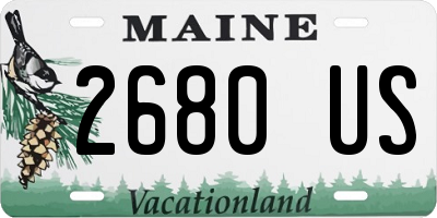 ME license plate 2680US