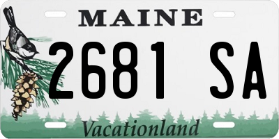 ME license plate 2681SA