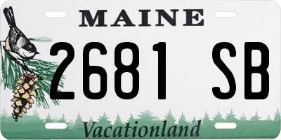 ME license plate 2681SB