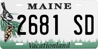 ME license plate 2681SD