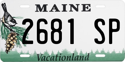ME license plate 2681SP