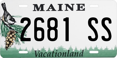 ME license plate 2681SS