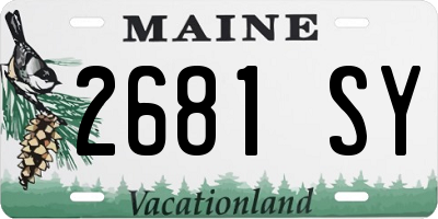 ME license plate 2681SY