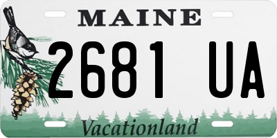 ME license plate 2681UA