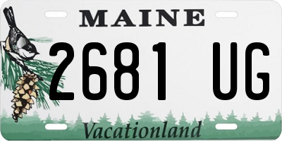 ME license plate 2681UG